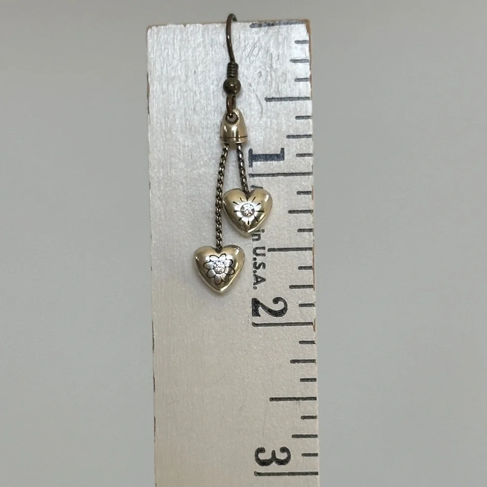 Brighton Silver Heart Dangle Earrings
